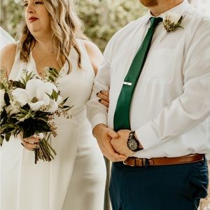 Dress The Population Ariel Tulip Hem Maxi Dress/Off White/Size 2X 18-20